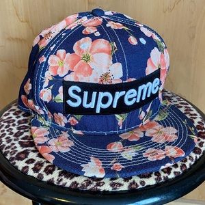 supreme hat on head